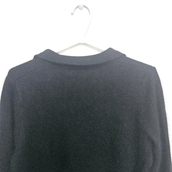 Vintage Casual Small Connection Angora Blend Black Collard Pullover Sweater - Picture 7 of 8